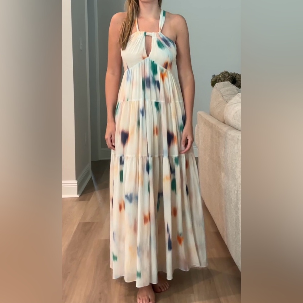 Joie Marcy Printed Keyhole Dress